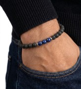 Męska Bransoletka Zodiakalna Panna - Naturalny Kamień Lapis Lazuli – Talizman Opanowania